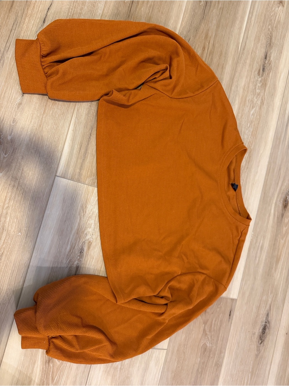 🍒 Cropped C Sweatshirt - Rust Orange - Picture 4 of 4